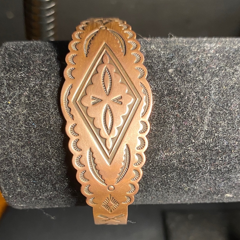Vintage Bell Copper Cuff Bracelet - Picture 7 of 7